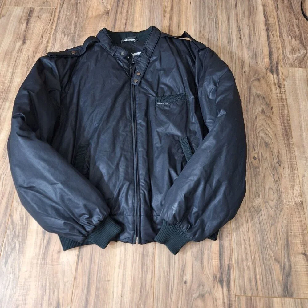 Vintage Members Only Black Mens Puffer Jacket size EU46 US medium - Picture 6 of 8